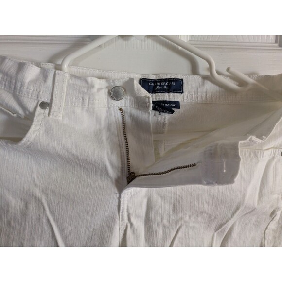 Charter Club White Classic Straight Leg Jeans Women's Size 4S Petite Stretch - Picture 5 of 10